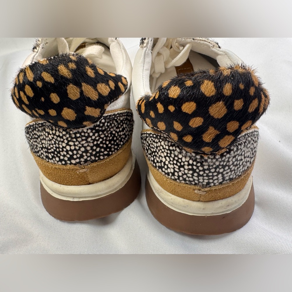 Madewell MWL Kickoff Trainer Sneakers | Spot Dot + Leopard Calf Hair Size 7.5 - Picture 5 of 10